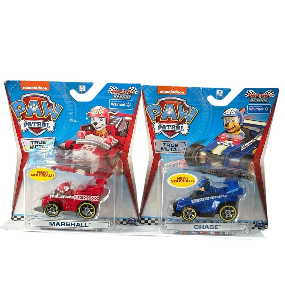 2 Paw Patrol Ready Race Rescue True Metal Cars